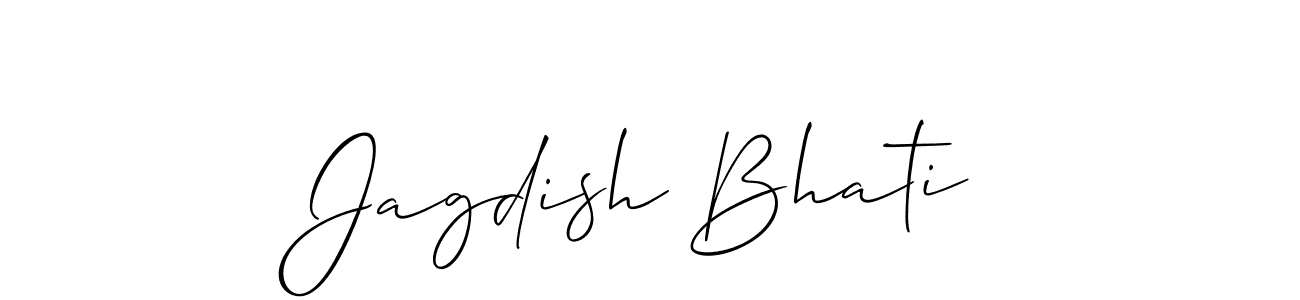 The best way (Allison_Script) to make a short signature is to pick only two or three words in your name. The name Jagdish Bhati include a total of six letters. For converting this name. Jagdish Bhati signature style 2 images and pictures png