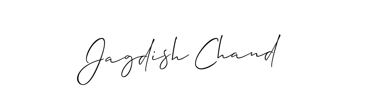 How to make Jagdish Chand name signature. Use Allison_Script style for creating short signs online. This is the latest handwritten sign. Jagdish Chand signature style 2 images and pictures png