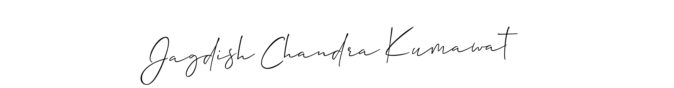 The best way (Allison_Script) to make a short signature is to pick only two or three words in your name. The name Jagdish Chandra Kumawat include a total of six letters. For converting this name. Jagdish Chandra Kumawat signature style 2 images and pictures png