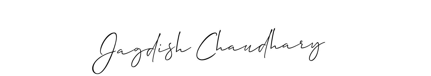 How to make Jagdish Chaudhary signature? Allison_Script is a professional autograph style. Create handwritten signature for Jagdish Chaudhary name. Jagdish Chaudhary signature style 2 images and pictures png