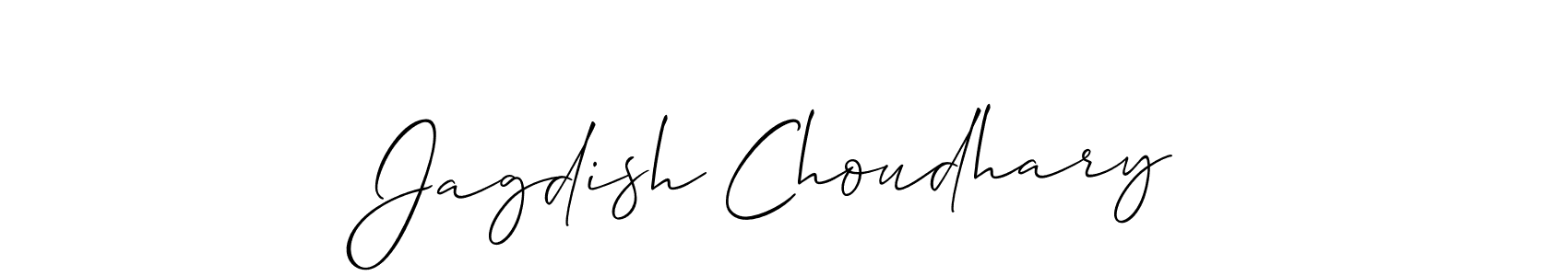 How to make Jagdish Choudhary signature? Allison_Script is a professional autograph style. Create handwritten signature for Jagdish Choudhary name. Jagdish Choudhary signature style 2 images and pictures png