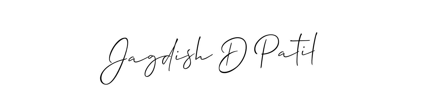 How to make Jagdish D Patil signature? Allison_Script is a professional autograph style. Create handwritten signature for Jagdish D Patil name. Jagdish D Patil signature style 2 images and pictures png