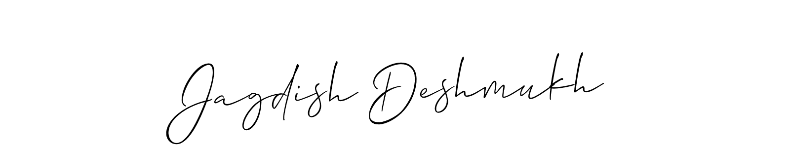 This is the best signature style for the Jagdish Deshmukh name. Also you like these signature font (Allison_Script). Mix name signature. Jagdish Deshmukh signature style 2 images and pictures png
