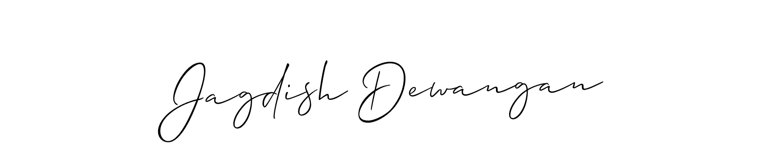 You should practise on your own different ways (Allison_Script) to write your name (Jagdish Dewangan) in signature. don't let someone else do it for you. Jagdish Dewangan signature style 2 images and pictures png