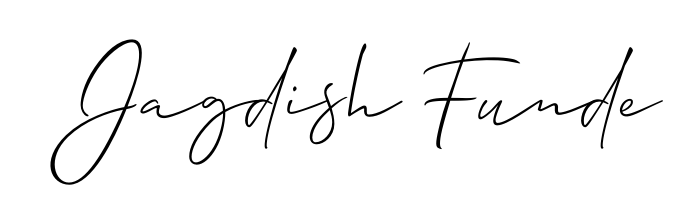 A timeless handwritten aesthetic for Jagdish Funde. The Allison_Script font gives your signature a handcrafted feel with natural curves. Jagdish Funde signature style 2 images and pictures png