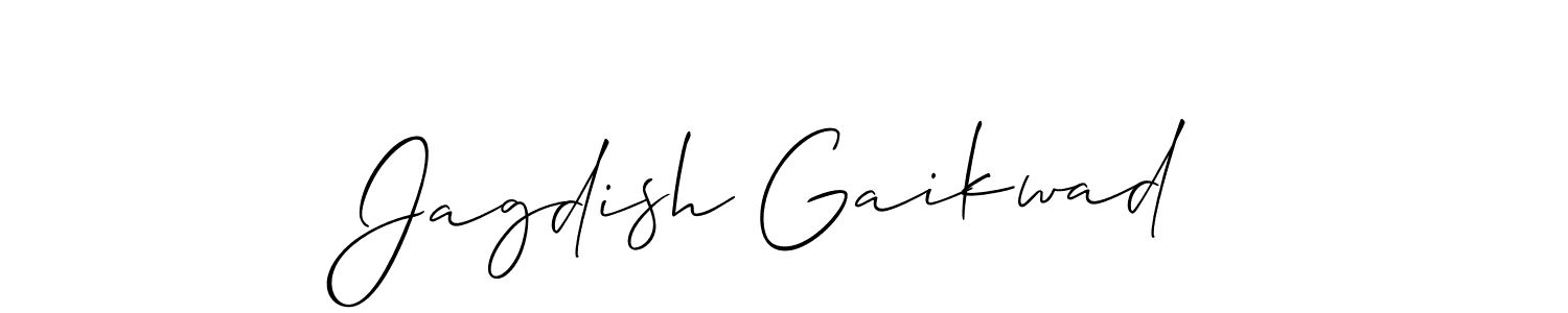 This is the best signature style for the Jagdish Gaikwad name. Also you like these signature font (Allison_Script). Mix name signature. Jagdish Gaikwad signature style 2 images and pictures png