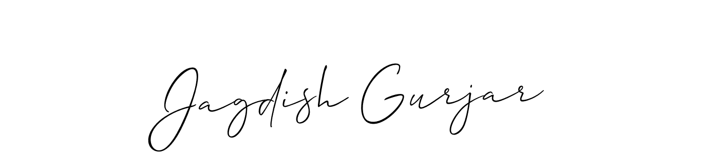 It looks lik you need a new signature style for name Jagdish Gurjar. Design unique handwritten (Allison_Script) signature with our free signature maker in just a few clicks. Jagdish Gurjar signature style 2 images and pictures png