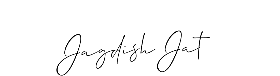 Make a beautiful signature design for name Jagdish Jat. With this signature (Allison_Script) style, you can create a handwritten signature for free. Jagdish Jat signature style 2 images and pictures png