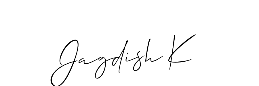 How to Draw Jagdish K signature style? Allison_Script is a latest design signature styles for name Jagdish K. Jagdish K signature style 2 images and pictures png