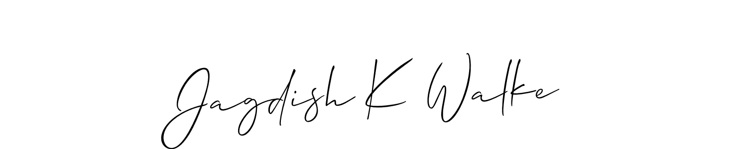 Also we have Jagdish K Walke name is the best signature style. Create professional handwritten signature collection using Allison_Script autograph style. Jagdish K Walke signature style 2 images and pictures png