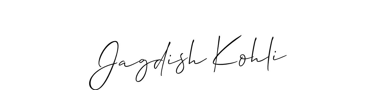 Create a beautiful signature design for name Jagdish Kohli. With this signature (Allison_Script) fonts, you can make a handwritten signature for free. Jagdish Kohli signature style 2 images and pictures png