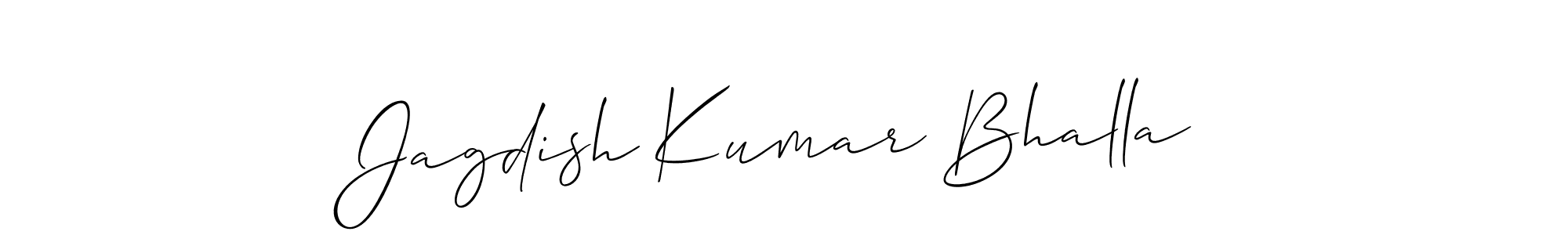 Also we have Jagdish Kumar Bhalla name is the best signature style. Create professional handwritten signature collection using Allison_Script autograph style. Jagdish Kumar Bhalla signature style 2 images and pictures png