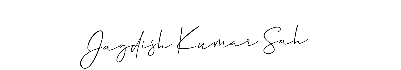 How to make Jagdish Kumar Sah name signature. Use Allison_Script style for creating short signs online. This is the latest handwritten sign. Jagdish Kumar Sah signature style 2 images and pictures png