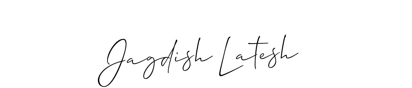 Use a signature maker to create a handwritten signature online. With this signature software, you can design (Allison_Script) your own signature for name Jagdish Latesh. Jagdish Latesh signature style 2 images and pictures png