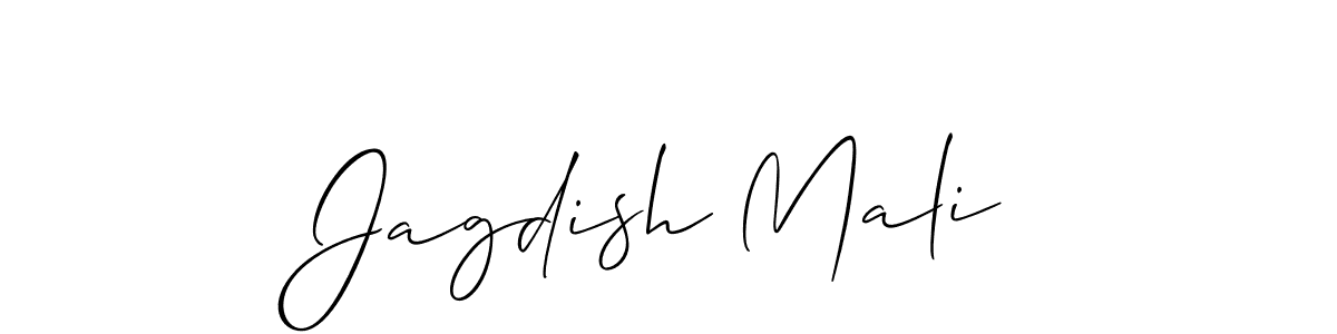 Use a signature maker to create a handwritten signature online. With this signature software, you can design (Allison_Script) your own signature for name Jagdish Mali. Jagdish Mali signature style 2 images and pictures png