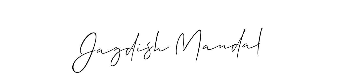 Allison_Script is a professional signature style that is perfect for those who want to add a touch of class to their signature. It is also a great choice for those who want to make their signature more unique. Get Jagdish Mandal name to fancy signature for free. Jagdish Mandal signature style 2 images and pictures png