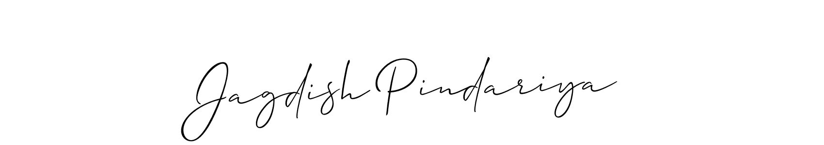 Design your own signature with our free online signature maker. With this signature software, you can create a handwritten (Allison_Script) signature for name Jagdish Pindariya. Jagdish Pindariya signature style 2 images and pictures png