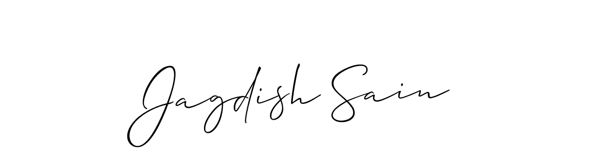 Create a beautiful signature design for name Jagdish Sain. With this signature (Allison_Script) fonts, you can make a handwritten signature for free. Jagdish Sain signature style 2 images and pictures png