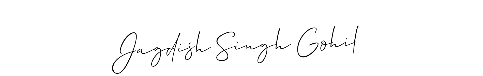 This is the best signature style for the Jagdish Singh Gohil name. Also you like these signature font (Allison_Script). Mix name signature. Jagdish Singh Gohil signature style 2 images and pictures png