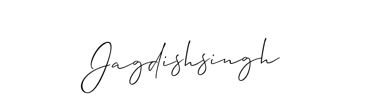 How to make Jagdishsingh name signature. Use Allison_Script style for creating short signs online. This is the latest handwritten sign. Jagdishsingh signature style 2 images and pictures png