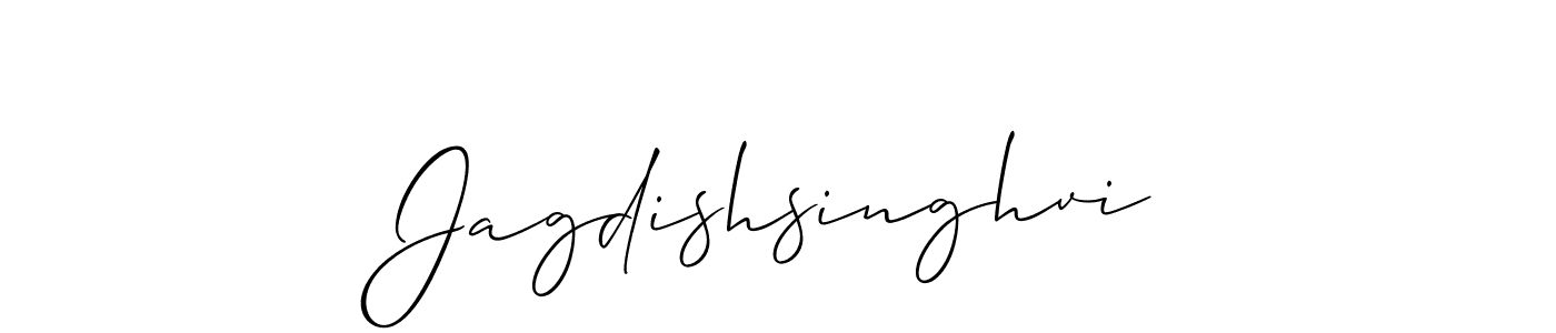 How to make Jagdishsinghvi signature? Allison_Script is a professional autograph style. Create handwritten signature for Jagdishsinghvi name. Jagdishsinghvi signature style 2 images and pictures png