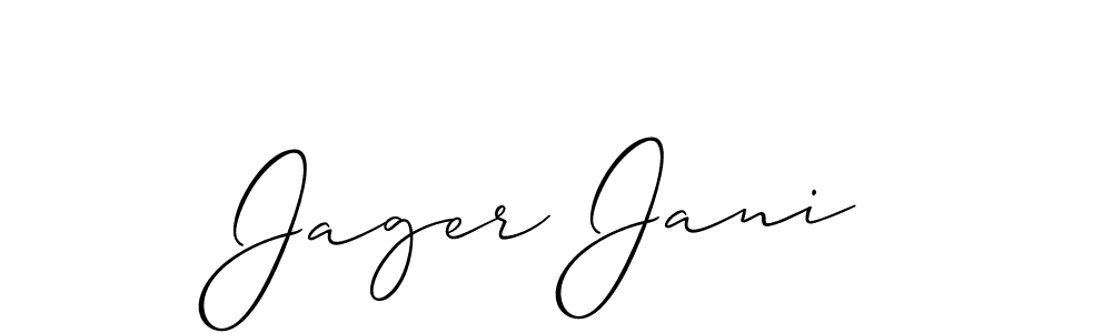 if you are searching for the best signature style for your name Jager Jani. so please give up your signature search. here we have designed multiple signature styles  using Allison_Script. Jager Jani signature style 2 images and pictures png