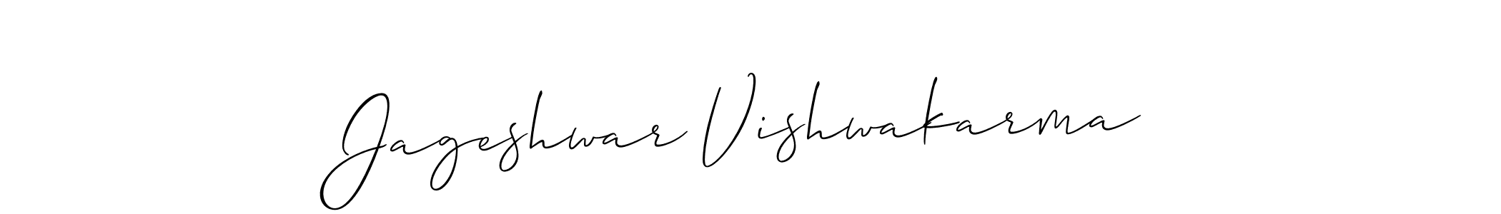 Similarly Allison_Script is the best handwritten signature design. Signature creator online .You can use it as an online autograph creator for name Jageshwar Vishwakarma. Jageshwar Vishwakarma signature style 2 images and pictures png