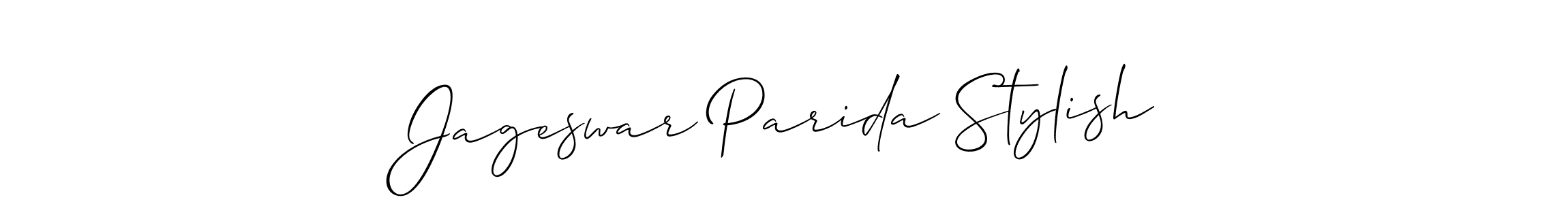 How to make Jageswar Parida Stylish name signature. Use Allison_Script style for creating short signs online. This is the latest handwritten sign. Jageswar Parida Stylish signature style 2 images and pictures png