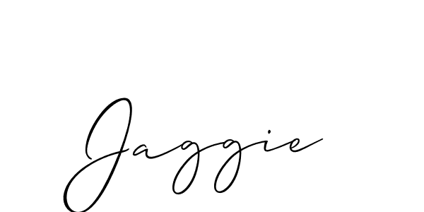 Use a signature maker to create a handwritten signature online. With this signature software, you can design (Allison_Script) your own signature for name Jaggie. Jaggie signature style 2 images and pictures png