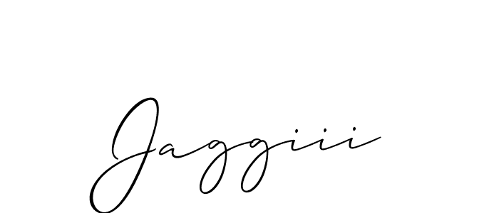 Create a beautiful signature design for name Jaggiii. With this signature (Allison_Script) fonts, you can make a handwritten signature for free. Jaggiii signature style 2 images and pictures png