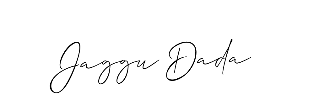 How to Draw Jaggu Dada signature style? Allison_Script is a latest design signature styles for name Jaggu Dada. Jaggu Dada signature style 2 images and pictures png