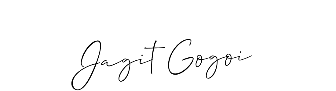Design your own signature with our free online signature maker. With this signature software, you can create a handwritten (Allison_Script) signature for name Jagit Gogoi. Jagit Gogoi signature style 2 images and pictures png