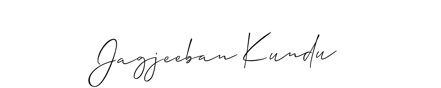 Design your own signature with our free online signature maker. With this signature software, you can create a handwritten (Allison_Script) signature for name Jagjeeban Kundu. Jagjeeban Kundu signature style 2 images and pictures png