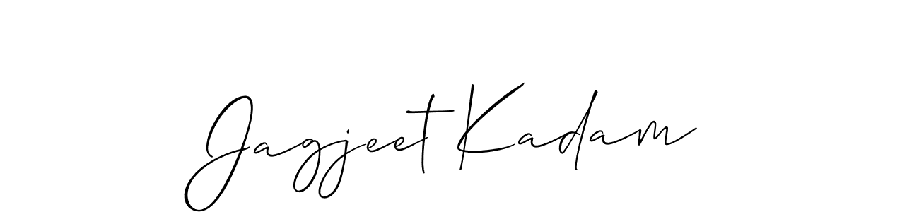 Also You can easily find your signature by using the search form. We will create Jagjeet Kadam name handwritten signature images for you free of cost using Allison_Script sign style. Jagjeet Kadam signature style 2 images and pictures png