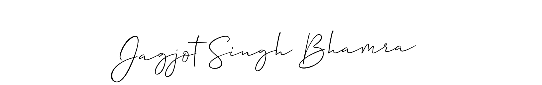 if you are searching for the best signature style for your name Jagjot Singh Bhamra. so please give up your signature search. here we have designed multiple signature styles  using Allison_Script. Jagjot Singh Bhamra signature style 2 images and pictures png
