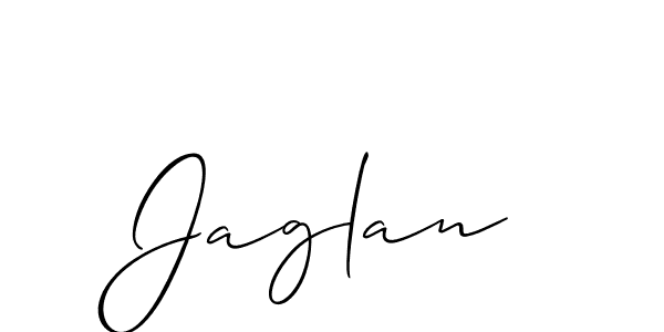 Create a beautiful signature design for name Jaglan. With this signature (Allison_Script) fonts, you can make a handwritten signature for free. Jaglan signature style 2 images and pictures png