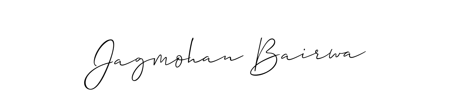 Make a short Jagmohan Bairwa signature style. Manage your documents anywhere anytime using Allison_Script. Create and add eSignatures, submit forms, share and send files easily. Jagmohan Bairwa signature style 2 images and pictures png