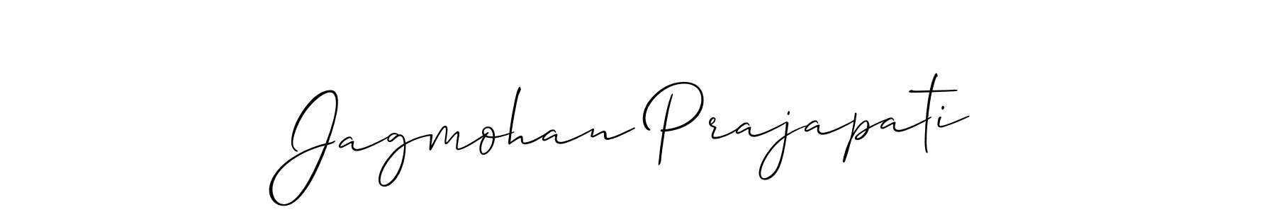 It looks lik you need a new signature style for name Jagmohan Prajapati. Design unique handwritten (Allison_Script) signature with our free signature maker in just a few clicks. Jagmohan Prajapati signature style 2 images and pictures png