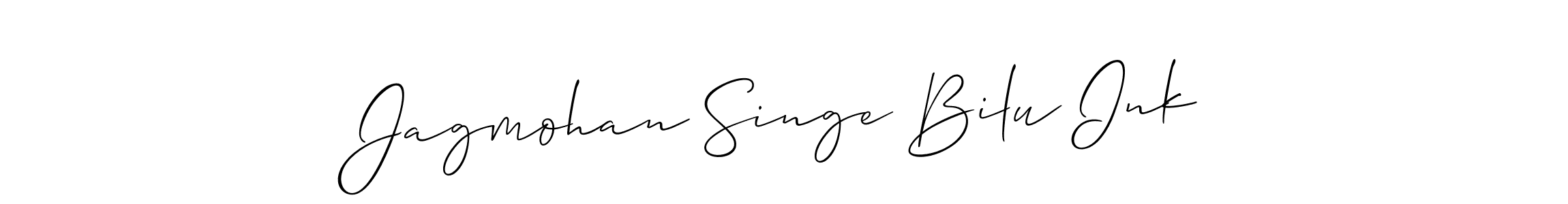 Design your own signature with our free online signature maker. With this signature software, you can create a handwritten (Allison_Script) signature for name Jagmohan Singe Bilu Ink. Jagmohan Singe Bilu Ink signature style 2 images and pictures png