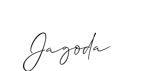 if you are searching for the best signature style for your name Jagoda. so please give up your signature search. here we have designed multiple signature styles  using Allison_Script. Jagoda signature style 2 images and pictures png