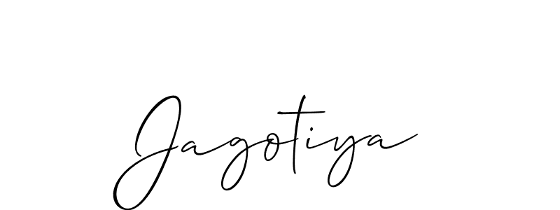 Allison_Script is a professional signature style that is perfect for those who want to add a touch of class to their signature. It is also a great choice for those who want to make their signature more unique. Get Jagotiya name to fancy signature for free. Jagotiya signature style 2 images and pictures png