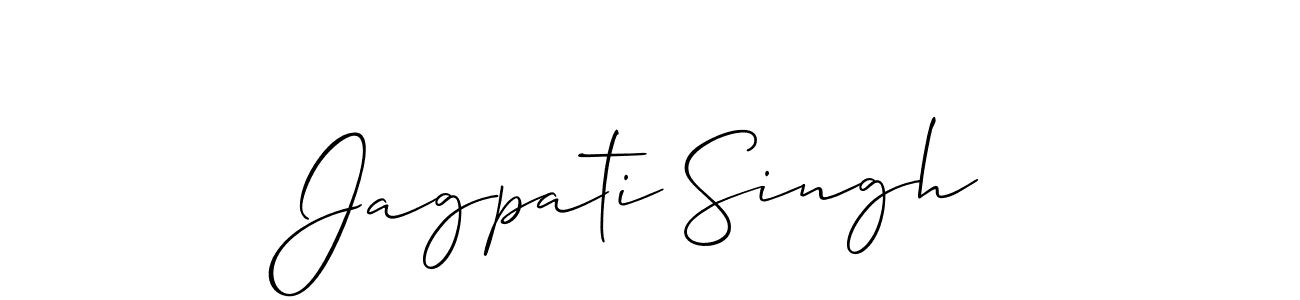 How to make Jagpati Singh name signature. Use Allison_Script style for creating short signs online. This is the latest handwritten sign. Jagpati Singh signature style 2 images and pictures png