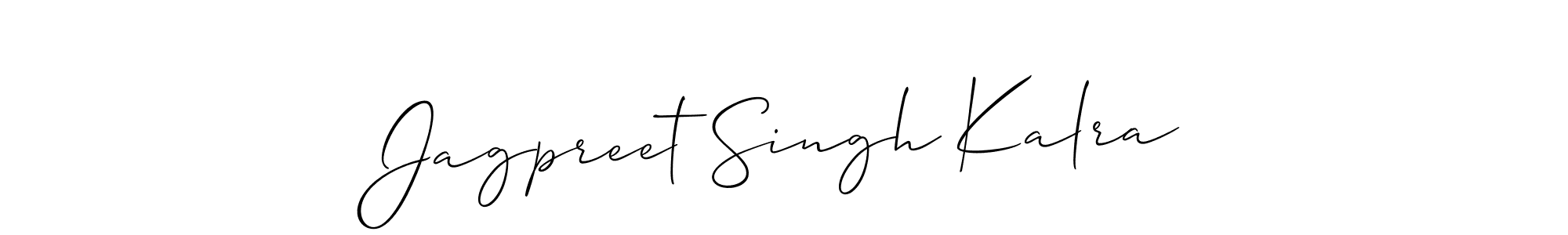 Also we have Jagpreet Singh Kalra name is the best signature style. Create professional handwritten signature collection using Allison_Script autograph style. Jagpreet Singh Kalra signature style 2 images and pictures png