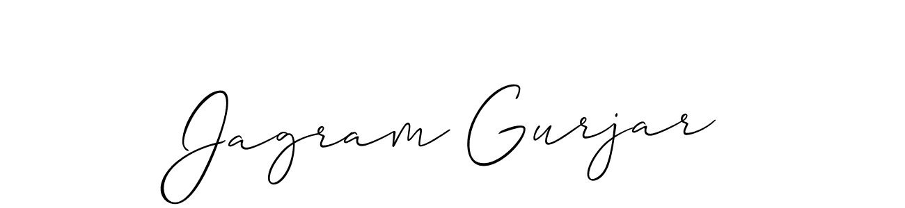 Create a beautiful signature design for name Jagram Gurjar. With this signature (Allison_Script) fonts, you can make a handwritten signature for free. Jagram Gurjar signature style 2 images and pictures png
