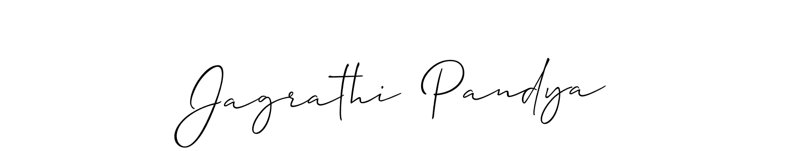 Also we have Jagrathi  Pandya name is the best signature style. Create professional handwritten signature collection using Allison_Script autograph style. Jagrathi  Pandya signature style 2 images and pictures png