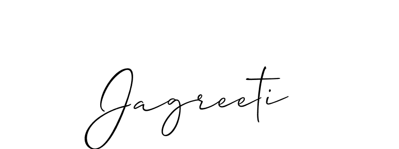 How to make Jagreeti name signature. Use Allison_Script style for creating short signs online. This is the latest handwritten sign. Jagreeti signature style 2 images and pictures png