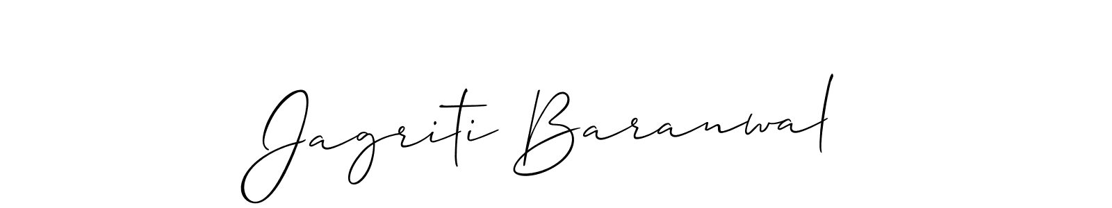 You should practise on your own different ways (Allison_Script) to write your name (Jagriti Baranwal) in signature. don't let someone else do it for you. Jagriti Baranwal signature style 2 images and pictures png