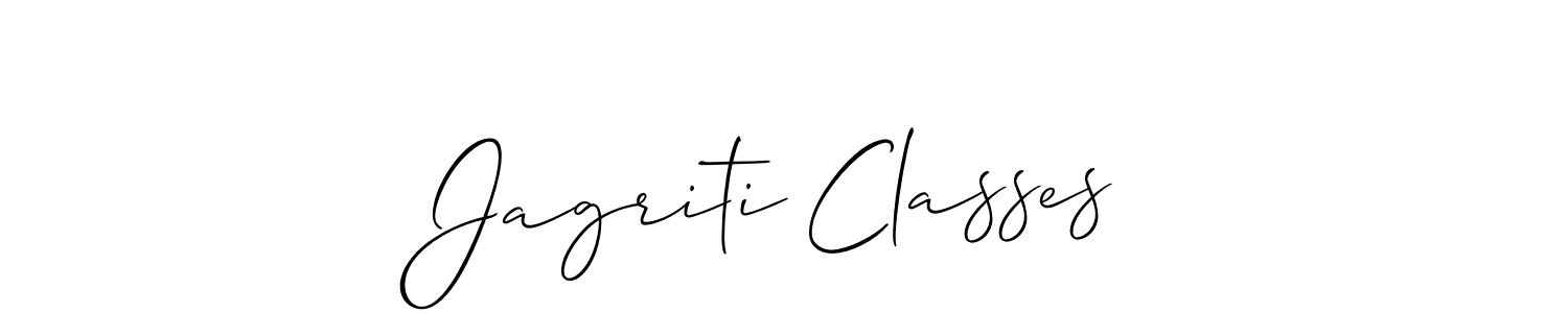 Also we have Jagriti Classes name is the best signature style. Create professional handwritten signature collection using Allison_Script autograph style. Jagriti Classes signature style 2 images and pictures png