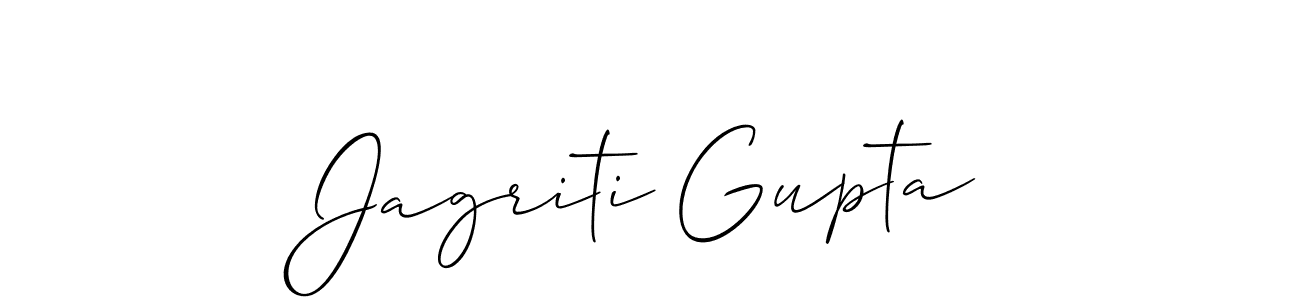 Design your own signature with our free online signature maker. With this signature software, you can create a handwritten (Allison_Script) signature for name Jagriti Gupta. Jagriti Gupta signature style 2 images and pictures png