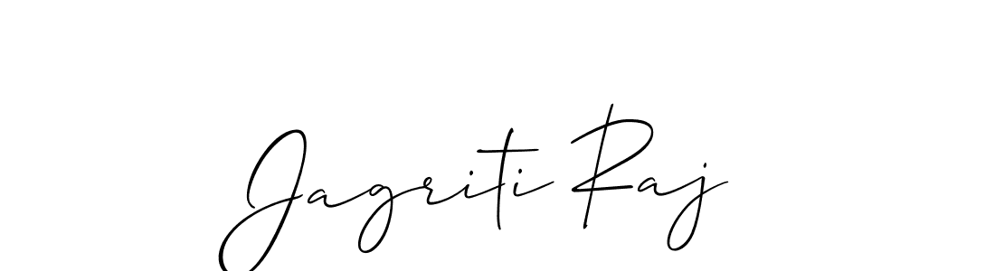 How to make Jagriti Raj signature? Allison_Script is a professional autograph style. Create handwritten signature for Jagriti Raj name. Jagriti Raj signature style 2 images and pictures png